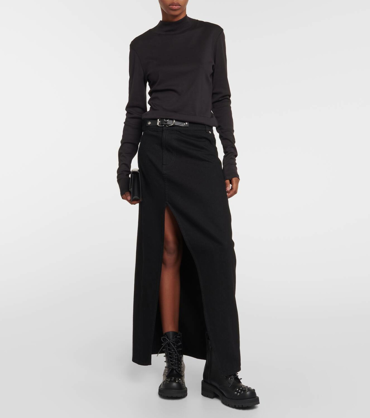 Junya Watanabe Embellished leather biker boots