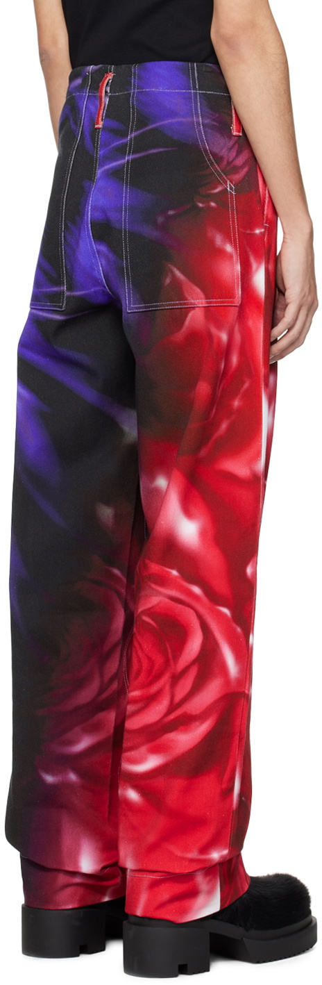 Gerrit Jacob Blue & Red Printed Jeans