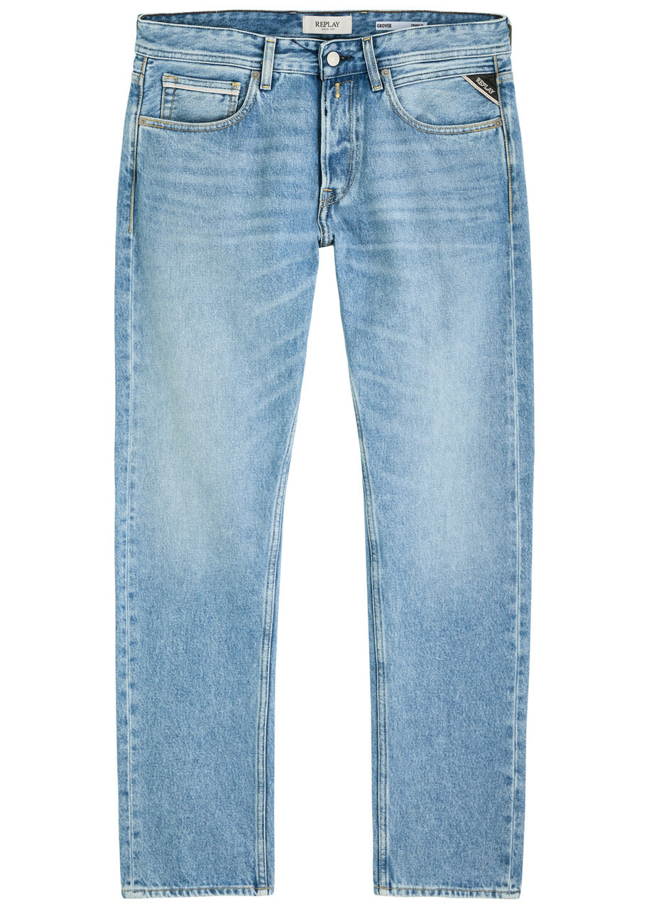 Replay Grover Straight-leg Jeans Light Blue