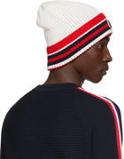 Moncler Off-White Knit Beanie