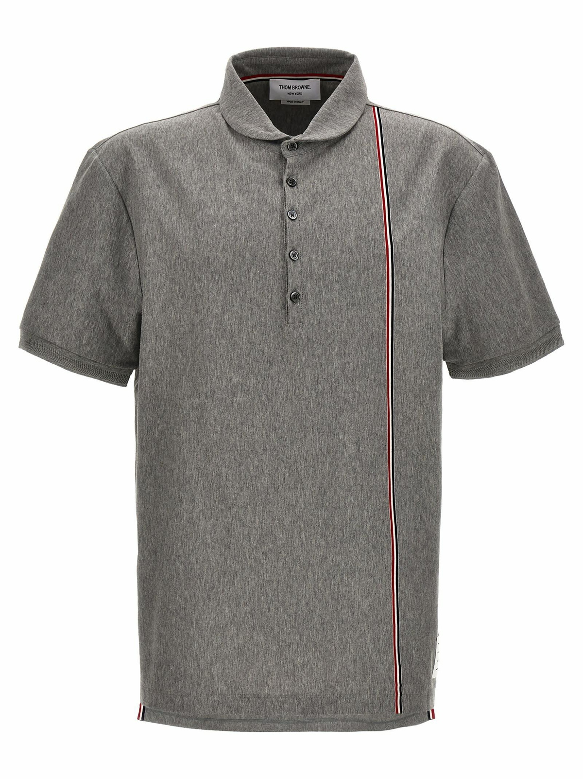 Thom Browne - Jacquard-Knit Silk and Cotton-Blend Polo Shirt