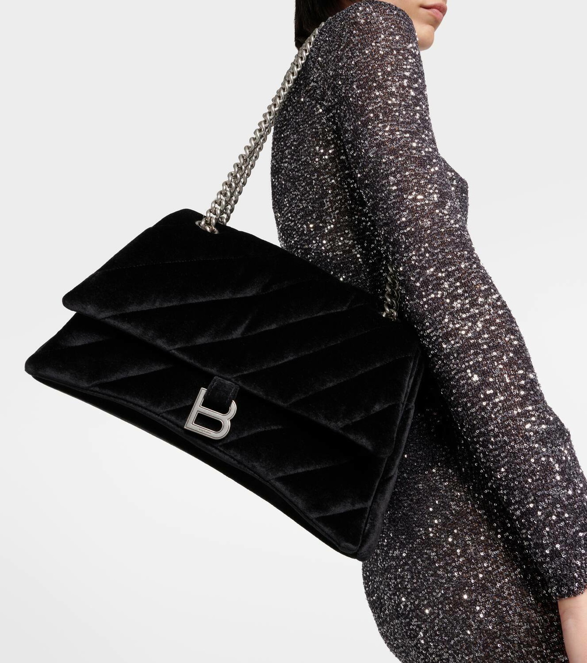 【BALENCIAGA】CRUSH MEDIUM SHOULDER BAG Balenciaga Crush Medium Sling Leather Shoulder Bag