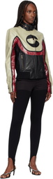 Coperni Beige & Black C-Logo Leather Jacket