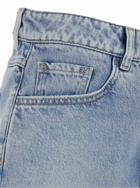 Icon Denim Light Blue Bermuda Pants With Wide Leg And Logo Patch On The Rear In Denim Woman