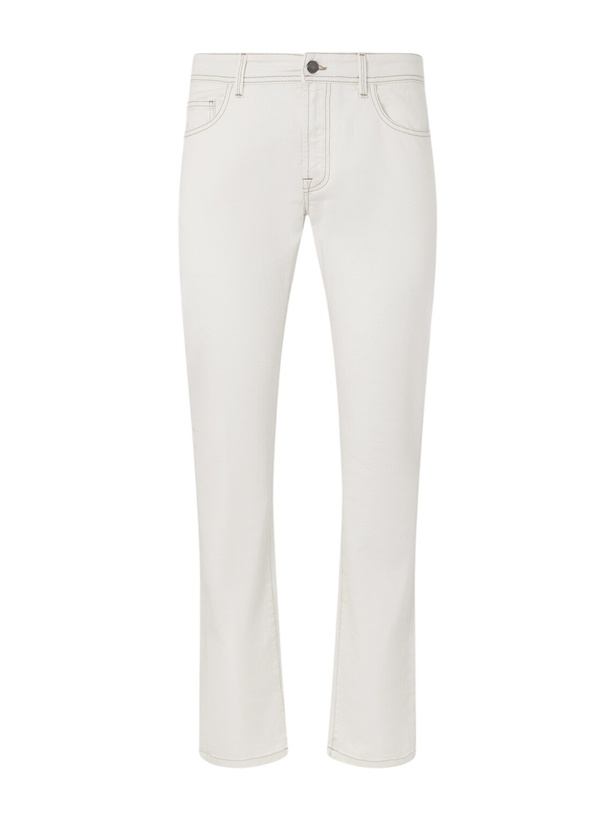 Photo: Canali - Slim-Fit Straight-Leg Jeans - White