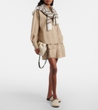 Brunello Cucinelli Embroidered cotton-blend shirt