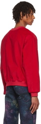 PALMER Red Cotton Sweatshirt