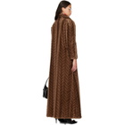 Balenciaga Brown Cable Knit Faux Fur Coat