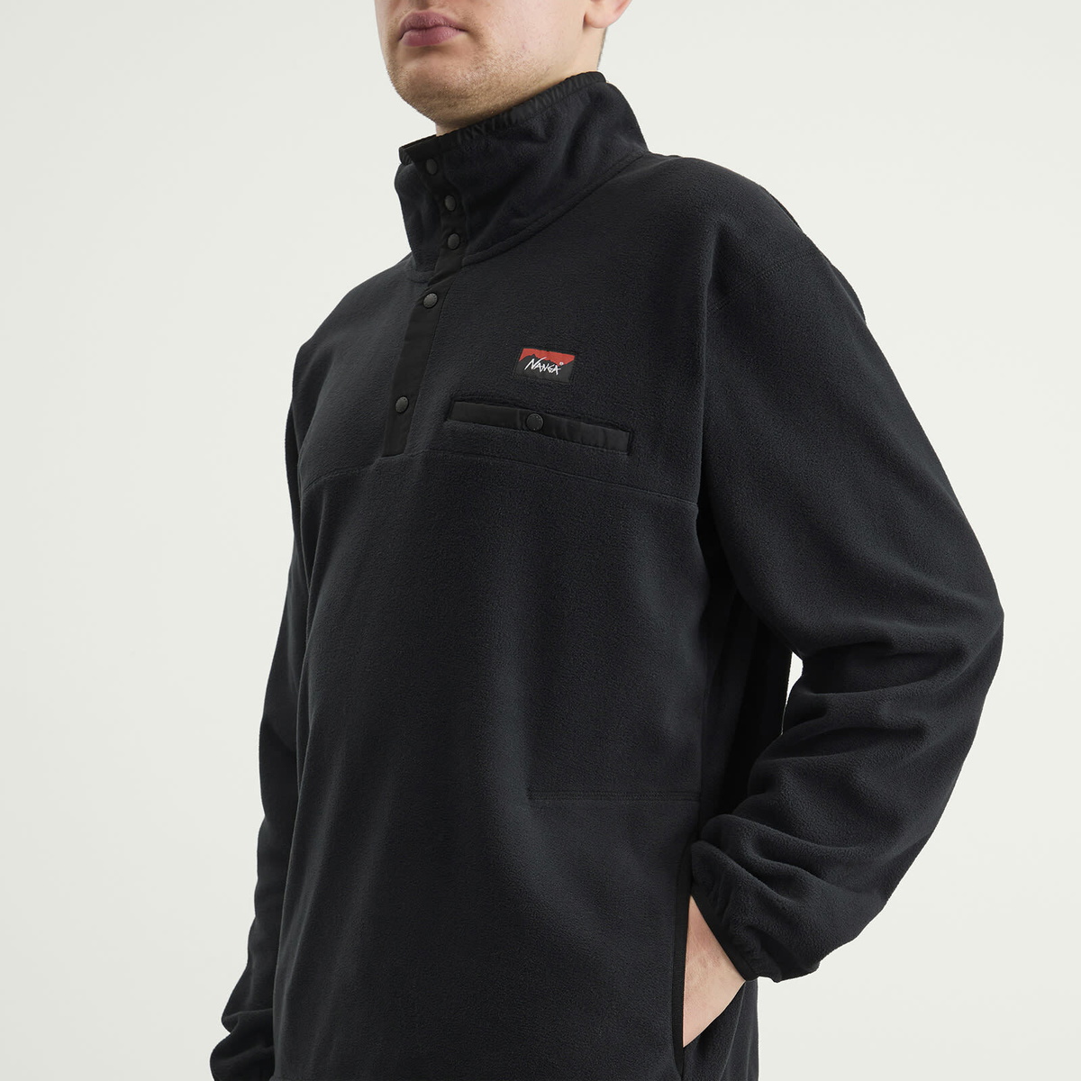 NANGA Men's Air Warm Fleece Pullover in Black