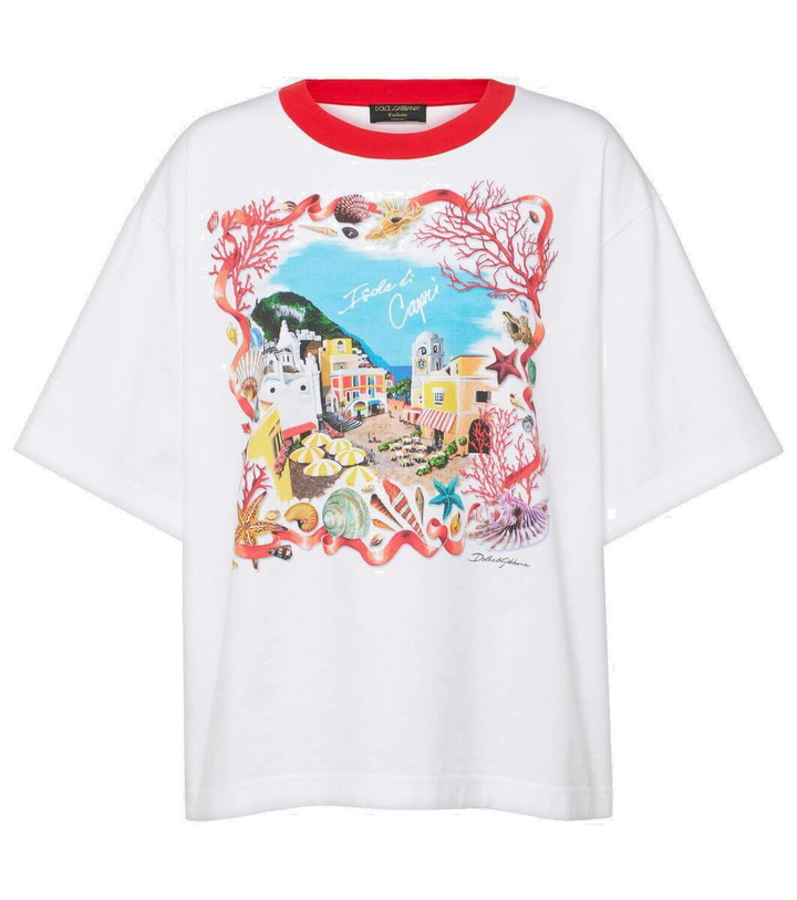 Photo: Dolce&Gabbana Capri printed cotton jersey T-shirt