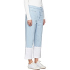 Loewe Blue Embroidered Fisherman Jeans