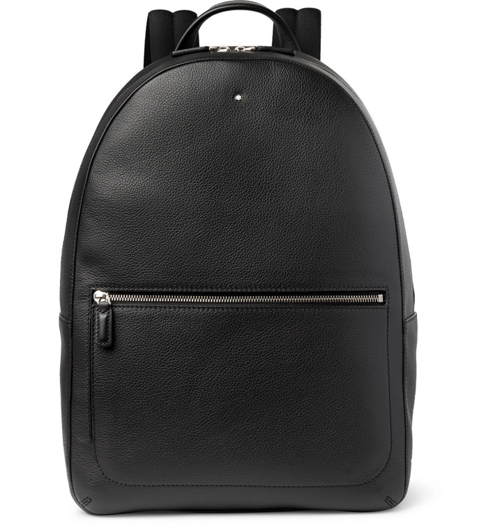 Photo: Montblanc - Full-Grain Leather Backpack - Black