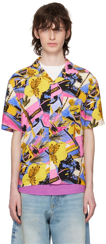 Photo: Palm Angels Multicolor Miami Mix Bowling Shirt