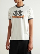 KAPITAL - Slim-Fit Printed Cotton-Jersey T-Shirt - Gray