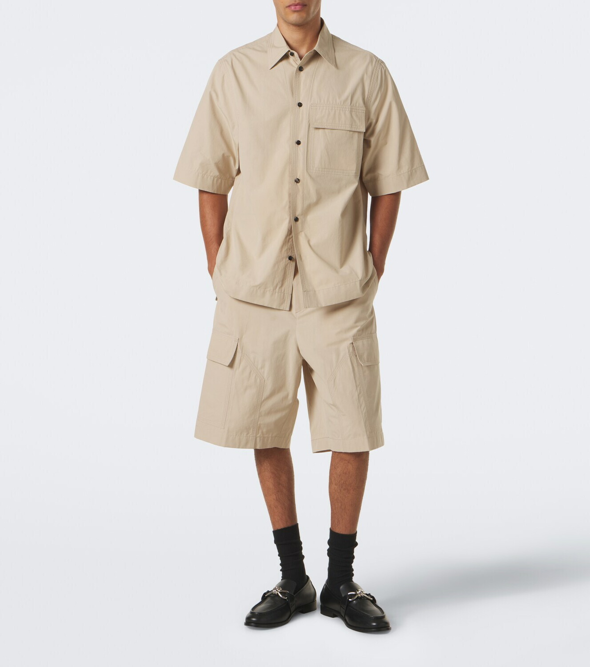 Bottega Veneta Cotton twill cargo shorts