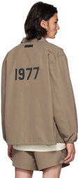 Essentials Brown Drawstring Jacket