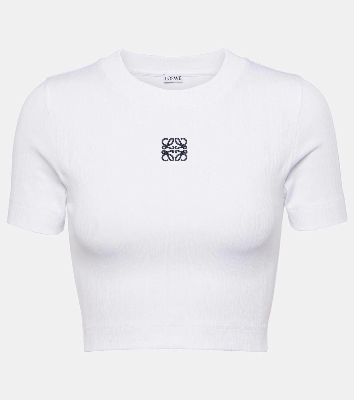 Tシャツ・カットソー LOEWE Cropped top made of cotton jersey Cropped cotton jersey T-shirt in grey - Loewe | Mytheresa