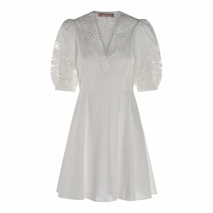 Photo: TwinSet White Cotton Mini Dress