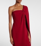 Givenchy Asymmetric caped maxi dress