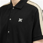 Palm Angels Men's Monogram Taping Button Down Shirt in Black