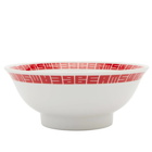 BEAMS JAPAN Ramen Bowl in White/Red 