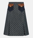 Gucci - GG jacquard denim midi skirt
