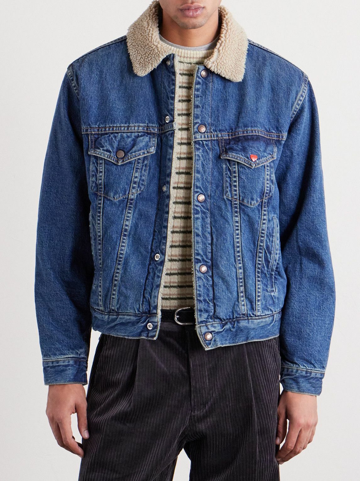 Human Made - Fleece-Lined Denim Jacket - Blue