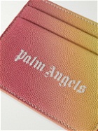 Palm Angels - Logo-Print Ombré Pebble-Grain Leather Cardholder