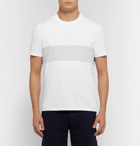 Brunello Cucinelli - Panelled Mélange Cotton-Jersey T-Shirt - Men - White