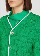 Intrecciato Knit Cardigan in Green