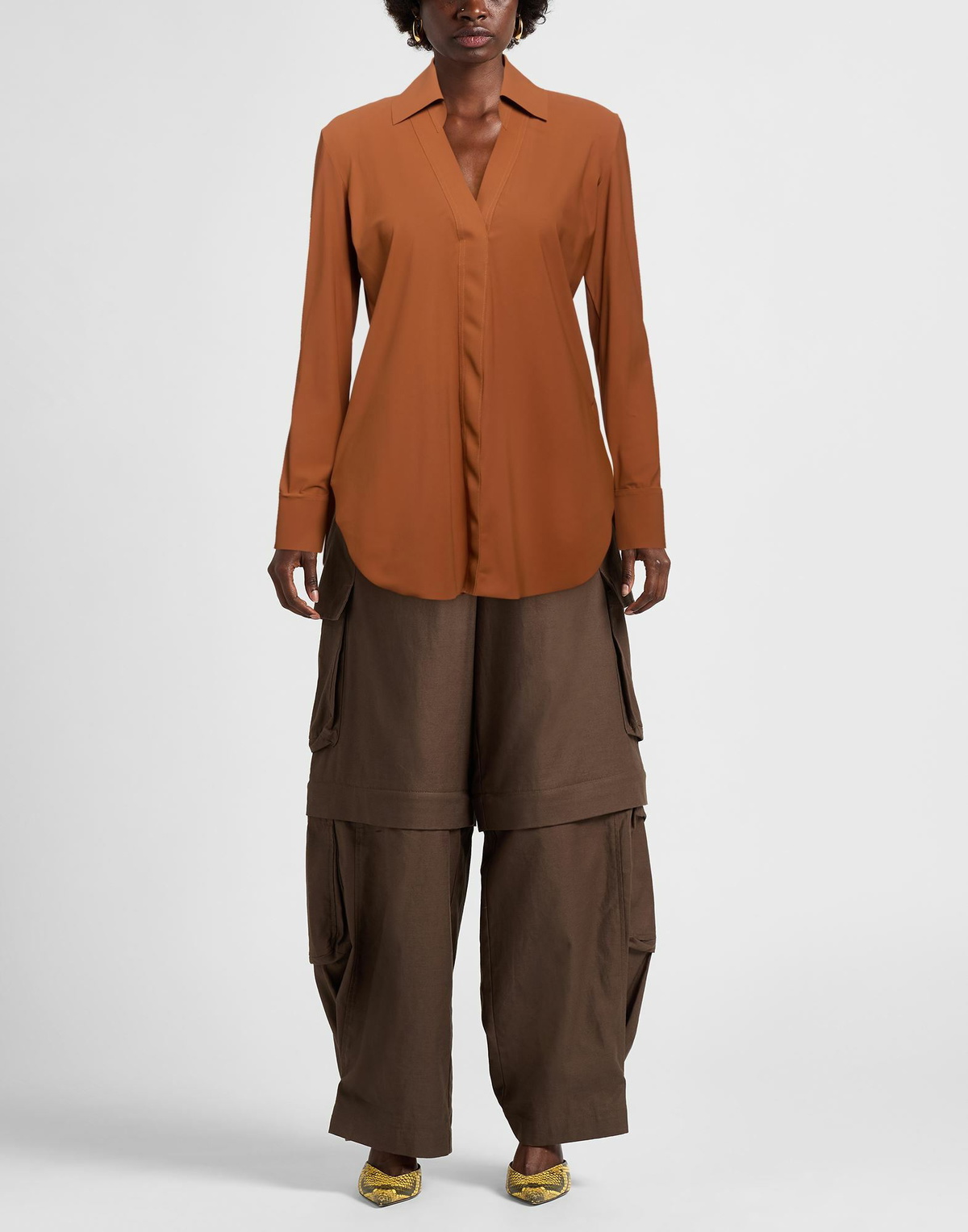Chiara Boni La Petite Robe Womens Top in Tan