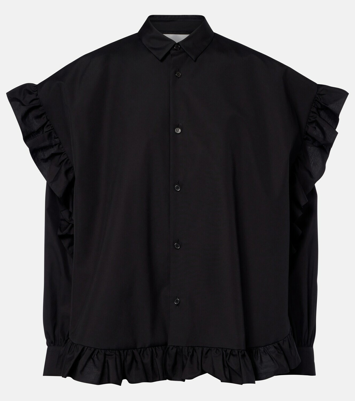 Noir Kei Ninomiya Ruffled cotton blouse