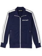 Palm Angels - Logo-Print Striped Shell Track Jacket - Blue