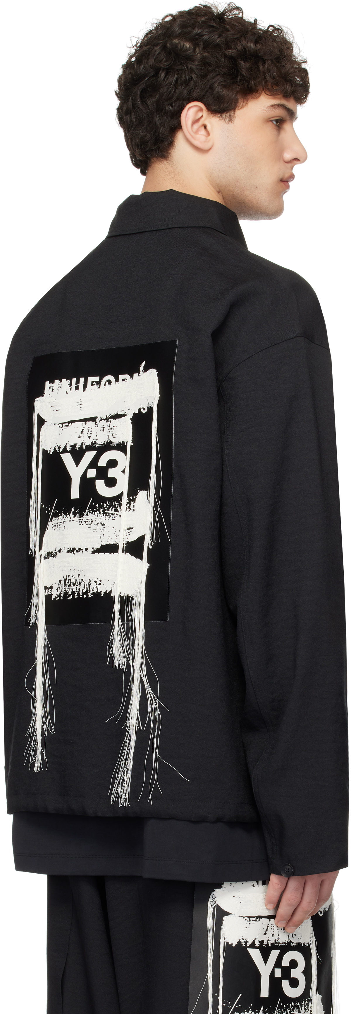Y-3 Black Sport Uniform Patch Coach Jacket Y-3