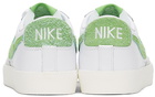 Nike White & Green Blazer Low '77 Vintage Sneakers