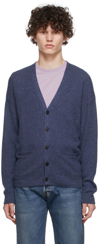 Photo: Ralph Lauren Purple Label Blue Linen Cardigan