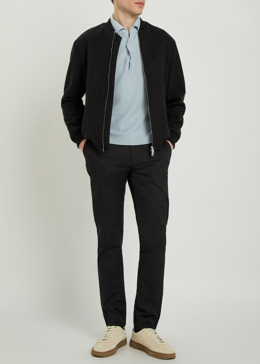 Lestrange 24 Hour Slim-leg Cotton-blend Trousers Black