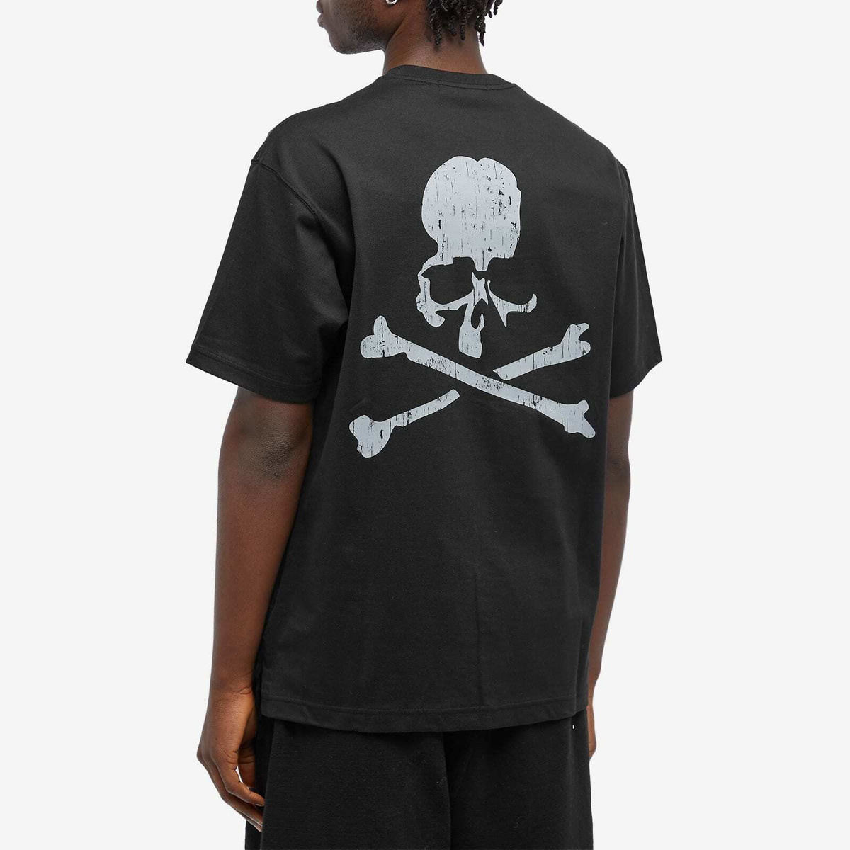 廃番！マトゥー 天 (テン) 二十　ブラック×ブラック Mastermind Japan Men's Rubbed Logo T-Shirt in Black