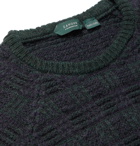 Incotex - Checked Virgin Wool-Blend Sweater - Green
