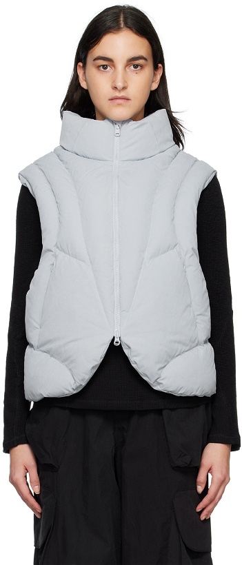 Photo: Hyein Seo Blue Padded Reversible Vest