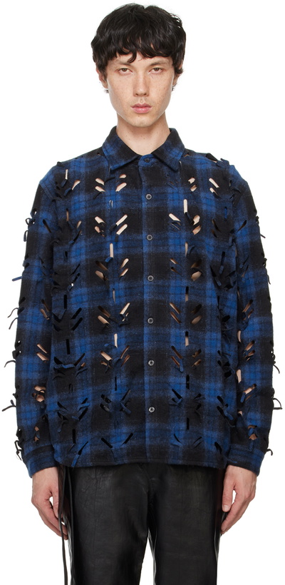 Photo: Juntae Kim Blue Laser-Slashed Shirt