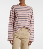 Prada Striped cotton jersey top