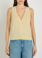 Paige Anika Cashmere Vest Yellow