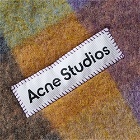 Acne Studios Men's Vally Check Scarf in Anthracite/Yellow/Purple