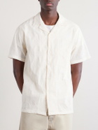 Portuguese Flannel - Duke Convertible-Collar Embroidered Cotton-Blend Shirt - Neutrals