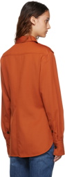 Victoria Beckham Orange Relaxed Utility Shirt