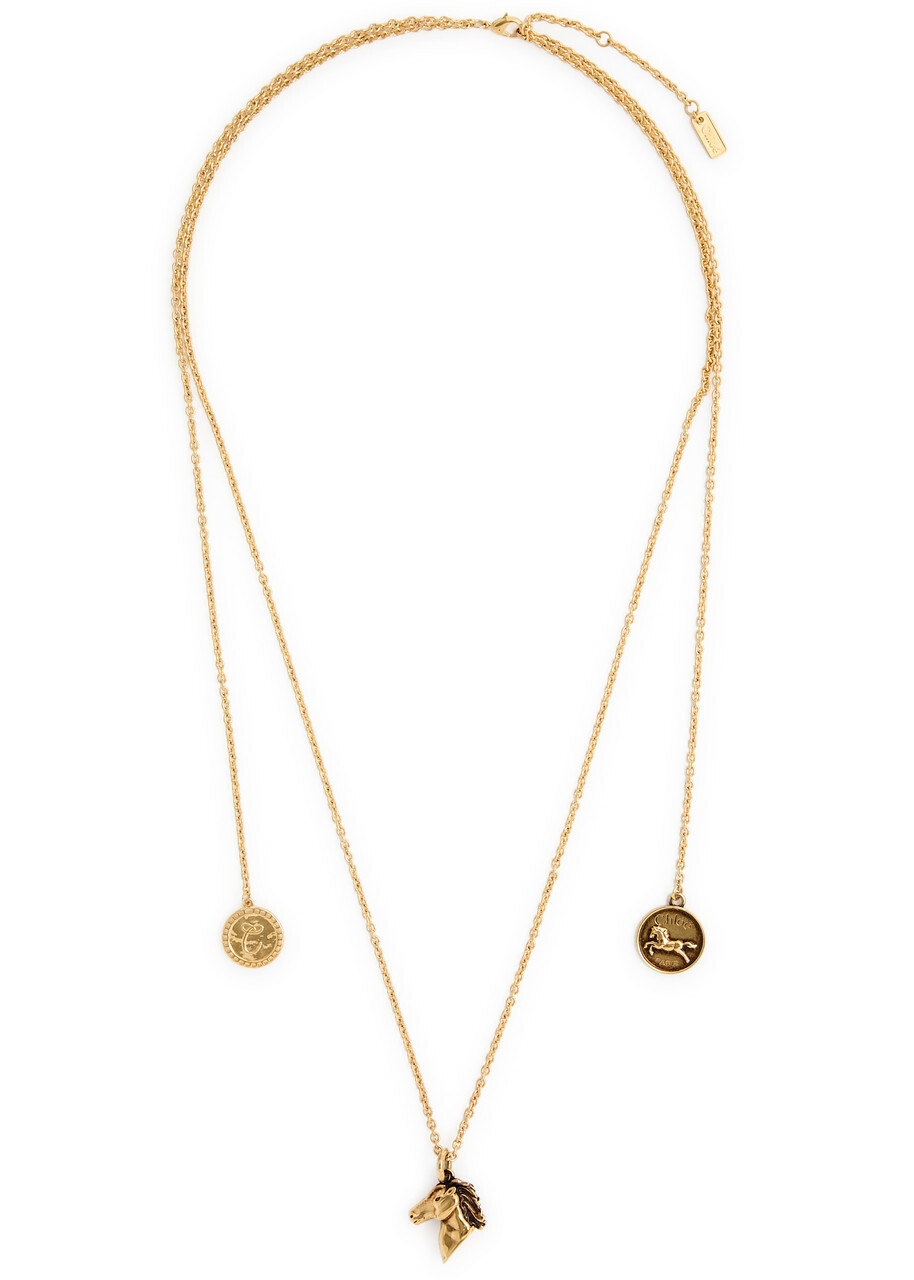 Chloe Charm-embellished Necklace - Gold - One Size