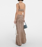 Blumarine - Cargo denim maxi skirt