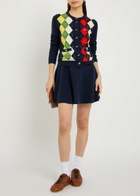 Ganni Argyle Wool and Cashmere-blend Cardigan Multicoloured