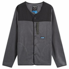 KAVU Men's Brudenell Snap Fleece Cardigan in Dark Shadow